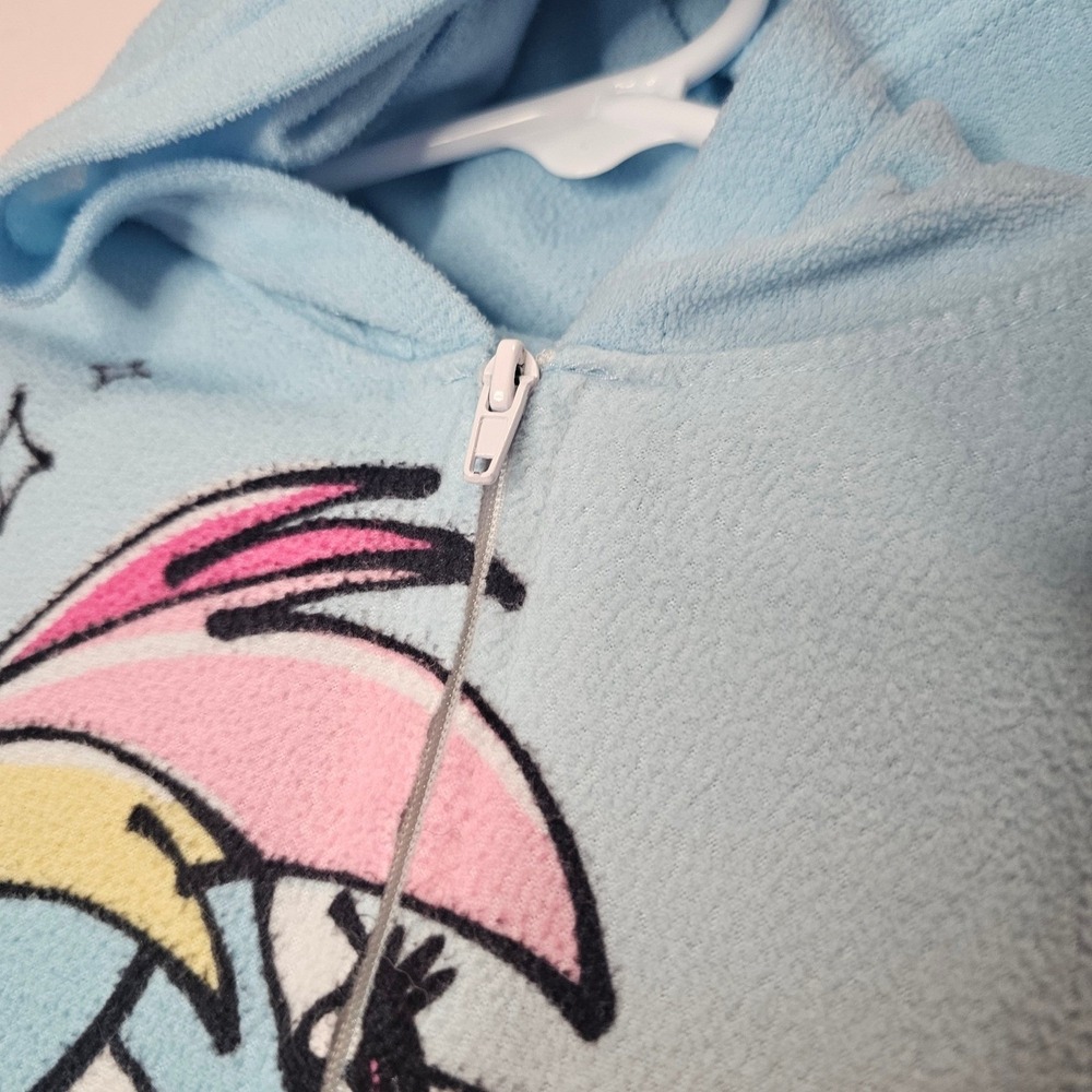 Kids My Little Pony Rainbow Dash Fleece Pajamas Sleepsuit Costume Size 4 - Picture 4 of 8